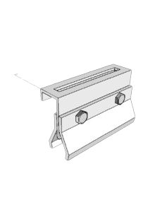 KD Solar 120mm Landscape mounting bracket for corrugated flat roof A-frame mounting solution