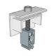 KD Solar stainless steel self bonding adjustable end-clamp with 40mm Alancap