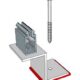 KD Solar penetrating slate/harvey tile roof mounting bracket with push-clip for long rail solutions.