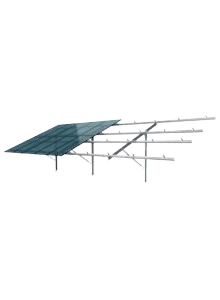 Schletter - FS-Uno ground mounting kit for 4 panels in portrait orientation.